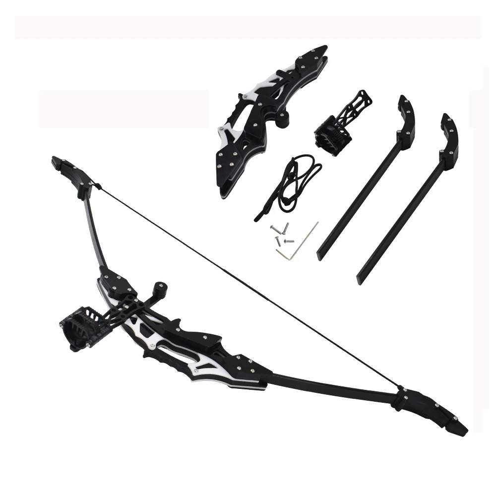 

Black Mini Metal Recurve Bow 18cm Portable Small Bow and Arrow Outdoor Hunting Shooting Toy Assembly Mini Recurve Bow
