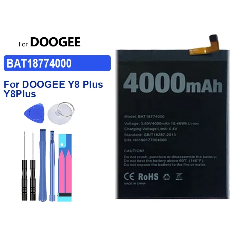 

Аккумулятор 4000мАч BAT 18774000 Для DOOGEE Y8 Plus Y8Plus