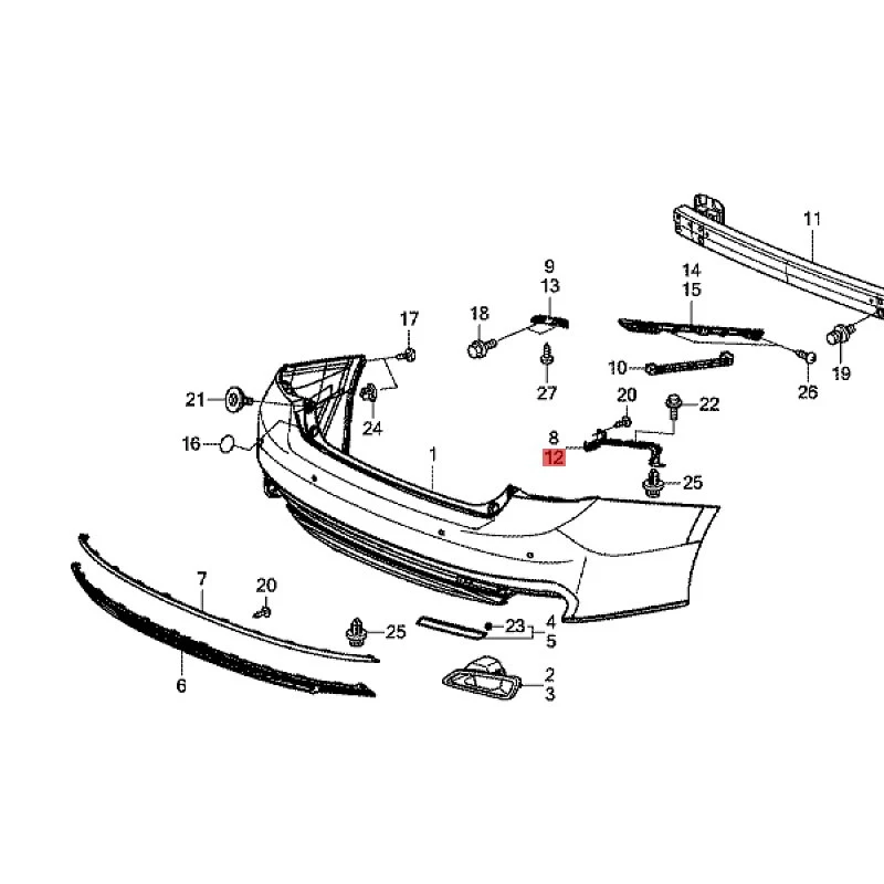 Suitable for 2014 Ho nd aA cc or d Tail muffler tail sleeve inner bracket Tail throat support cover plate