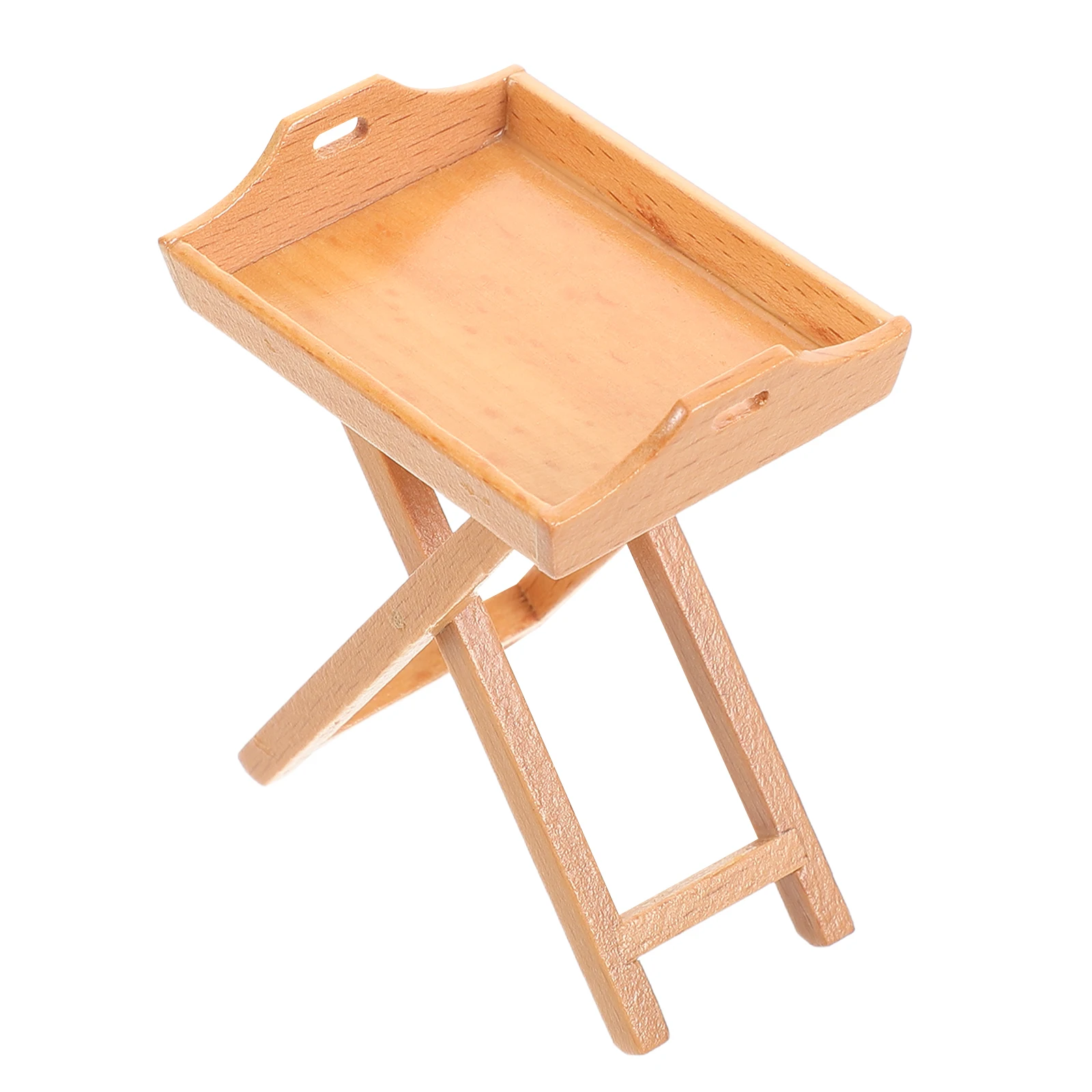 

Dollhouse Mini Furniture Miniature Wood Rack Side Table Display Stand Fruit Plate Shelf Vegetable Micro Scene