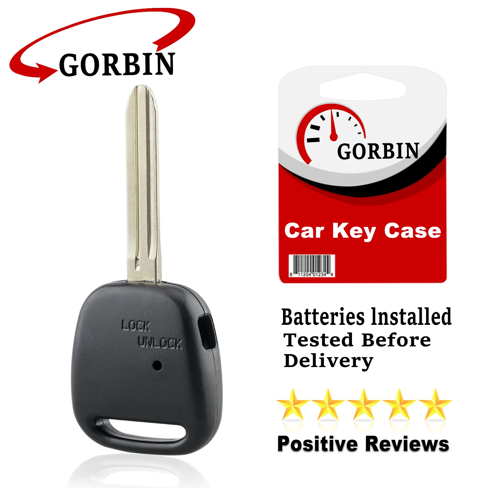 

GORBIN 1 Buttons Car Key Shell Case for Toyota Avensis Estima / Tarago Celica Corolla Camry Echo Kluger TOY43 Blade