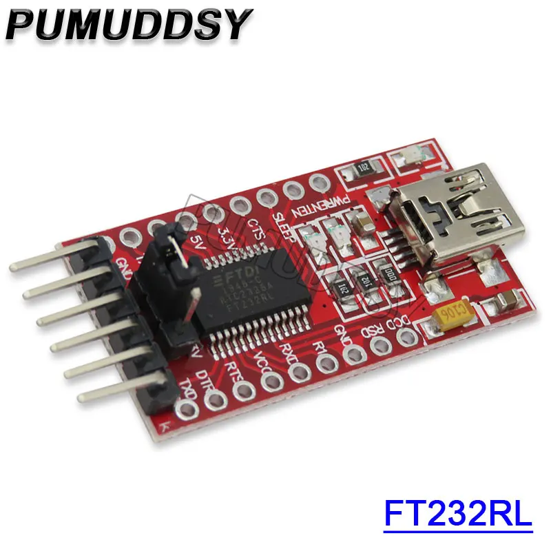 5PCS FTDI FT232RL USB To TTL Serial Converter Adapter Module Board 5V And 3.3V For Arduino