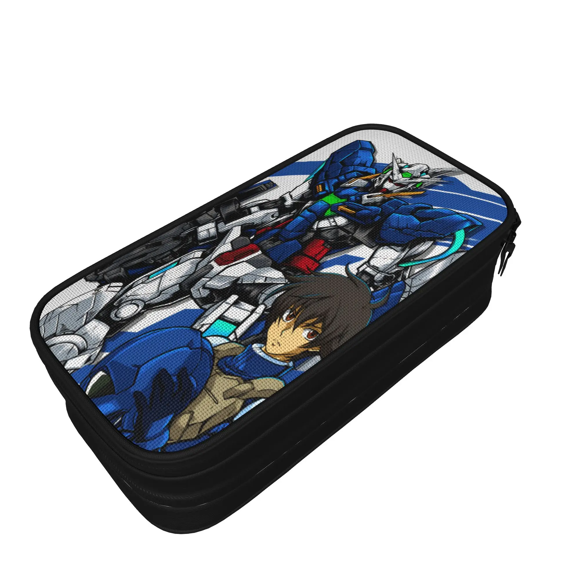 mobile suit gundams Pencil Case Double Layer Large-capacity Office Accessories  Pen Case Suprise Gift
