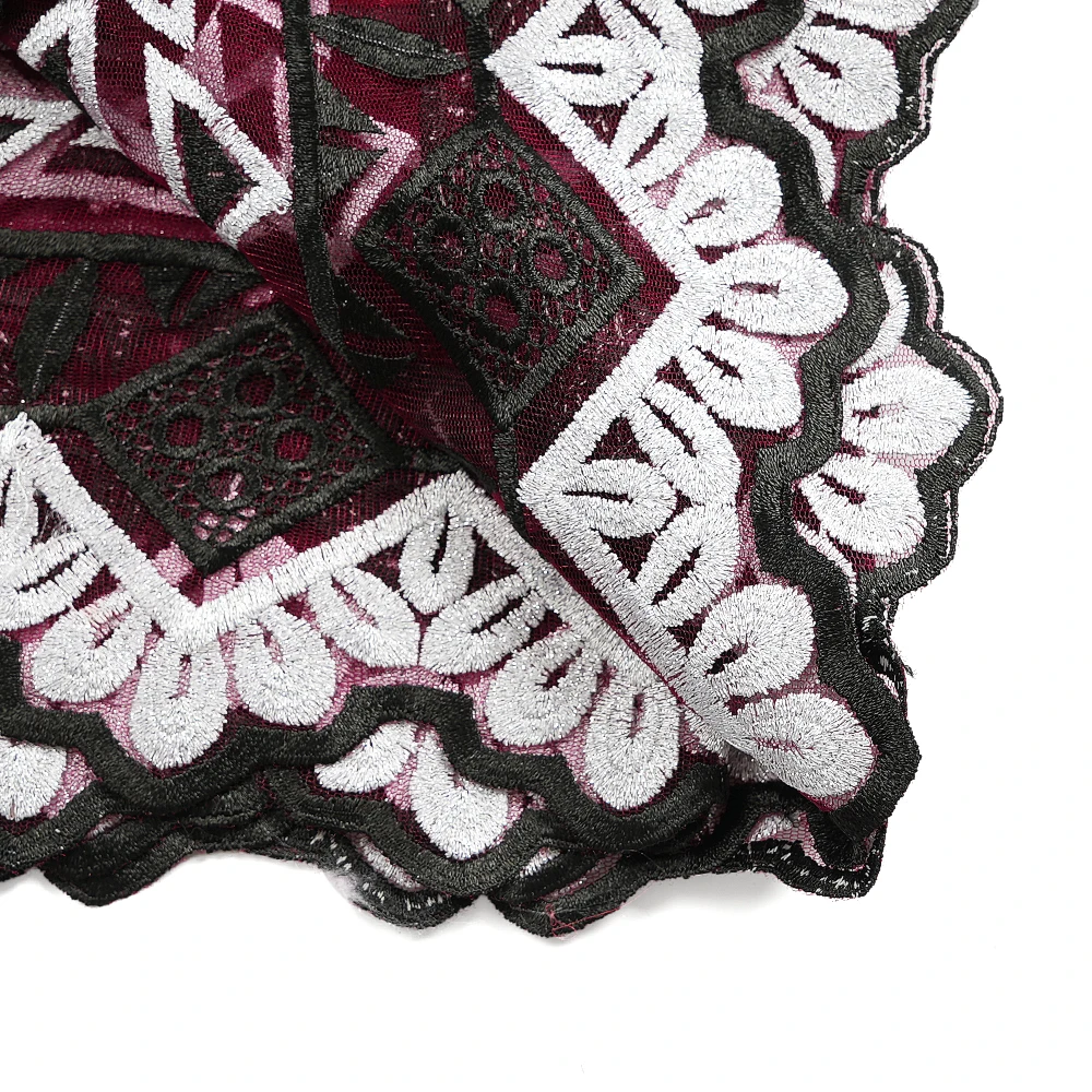 2026 High Quality Ankara Embroidery Fabric Mesh Tissu African Bazin Riche 5+2 Yards Lot for Wedding Party Textile Materials view 6