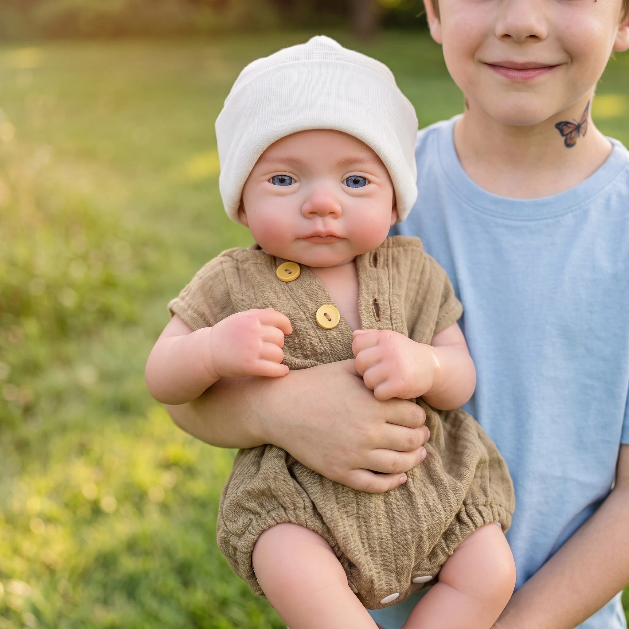 1 Pc 18 Inch Awake Bebe Silicone Newborn Baby Doll Cute Pеборн Doll Reborn Baby