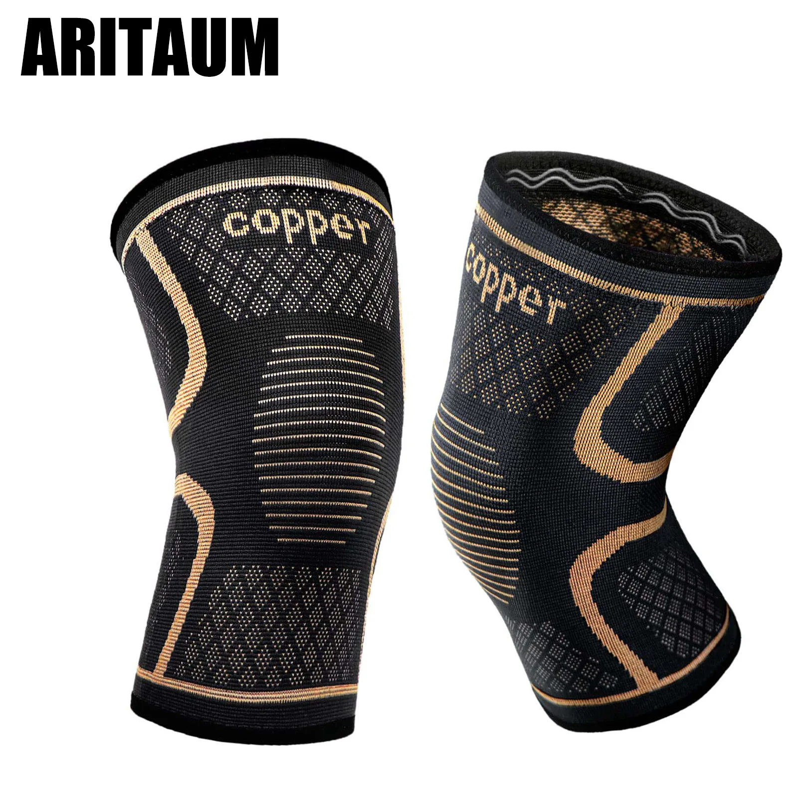 1Pair The new copper sports knee braces,professional support knees,basketball,running,yoga,fitness protective equipment