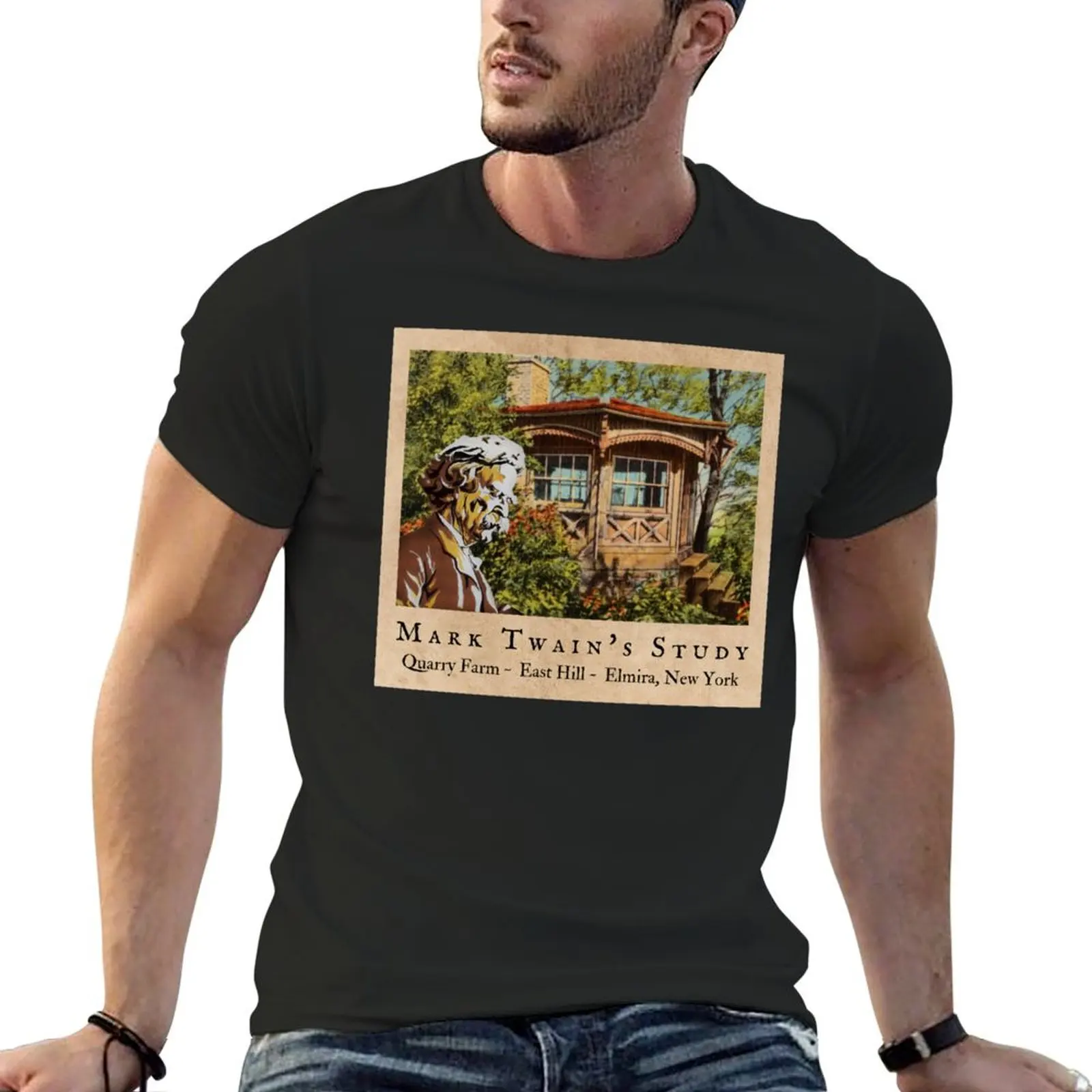 Mark Twain's Study T-Shirt street wear custom shirt men t shirts high quality