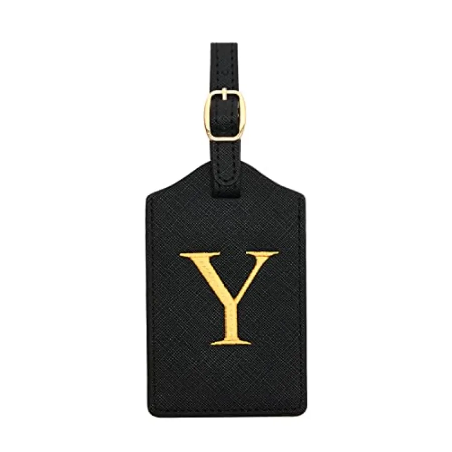 

Luggage Tag PU Leather for Suitcase Baggage Handbag Travel Bag Label Suitcase Tag w. Name Card and Privacy Cover Y