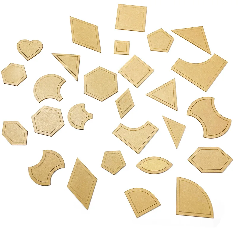 54pcs/set Transparent Acrylic Quilting Templates Sewing Stencils Craft Patchwork Ruler Handmade DIY Sewing Styling Tool