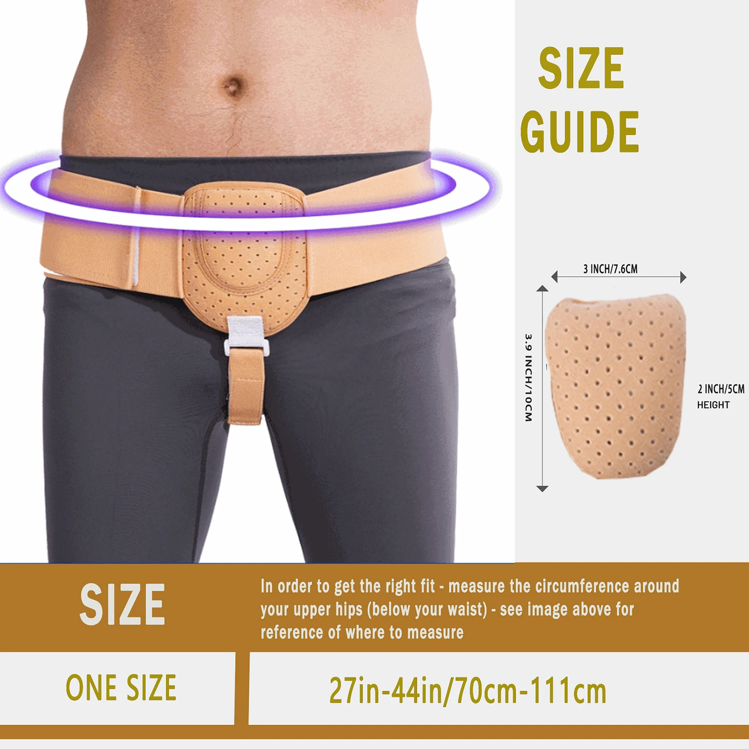 Hernia Belt Truss For Inguinal Sports Hernia Support Pain Relief Recovery Strap Breathable Hernia Belts - Image 4