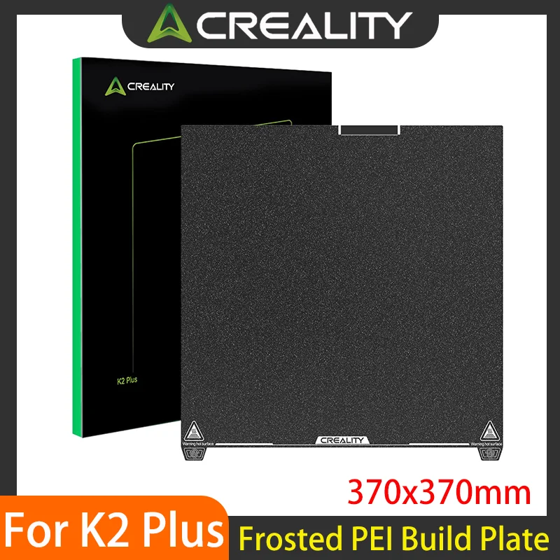 

Creality Official K2 Plus Build Plate Frosted PEI Sheet, 370x370mm Flexible Spring Surface Ultra-high Adhesion and Flatness