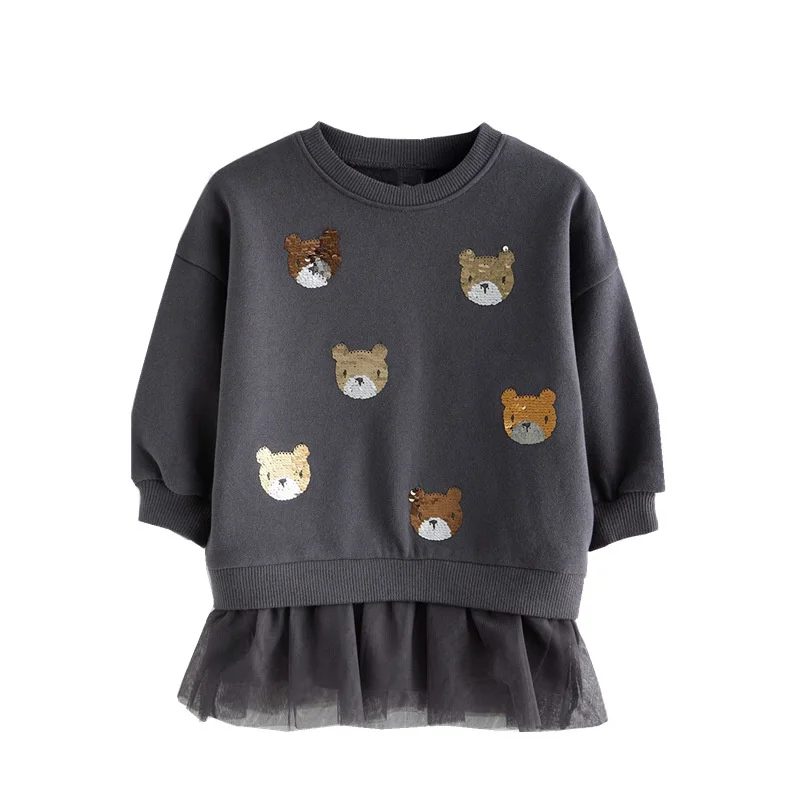 Jumping Meters Stars Beading Children's Girls Dresses Long Sleeve Cartoon Baby Clothes Princess Girls Frock Costume