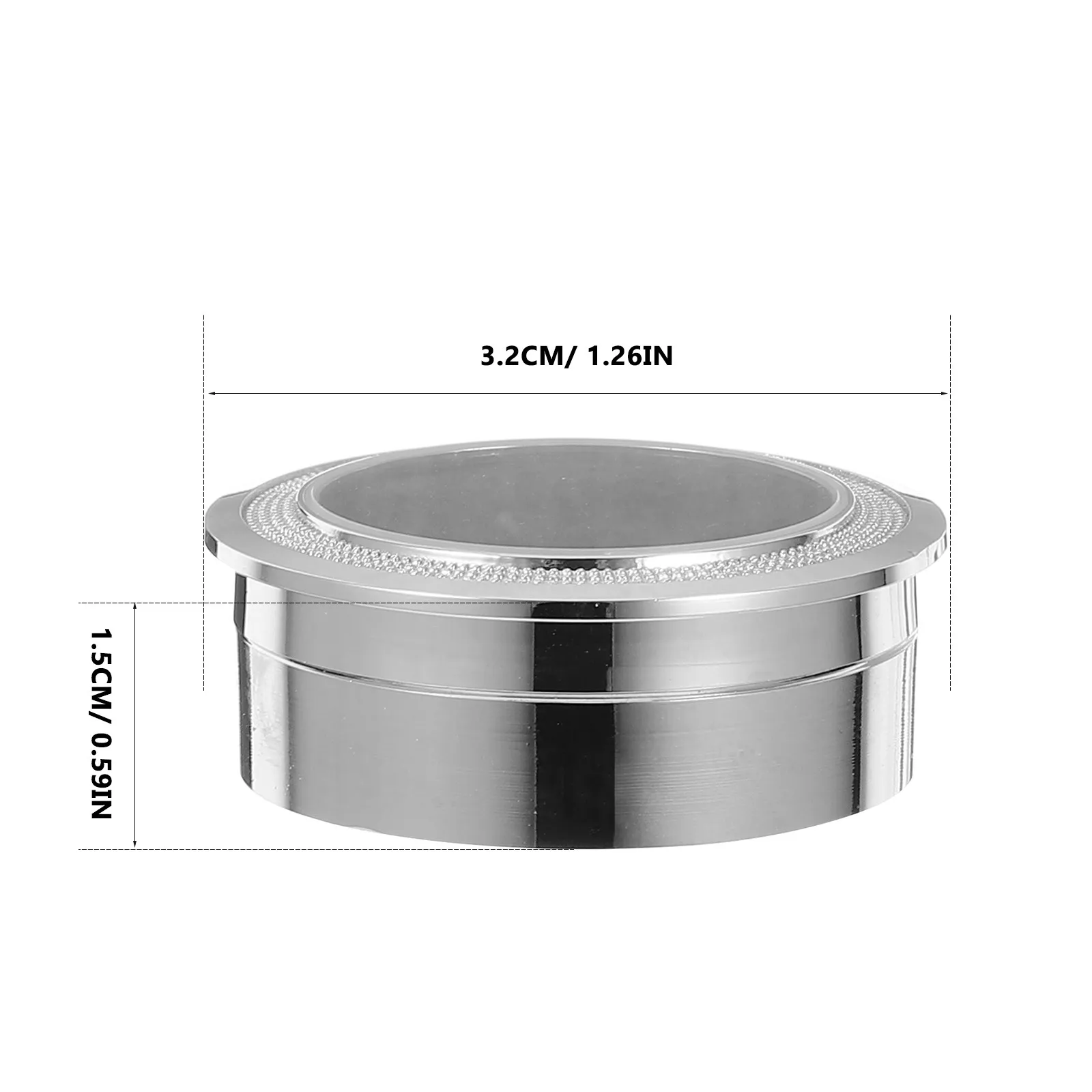 Small Round Loose Gemstone Display Box Metal Jewelry Holder Case Clear Lid Easy Access Storage for Rhinestones Crystals Charms