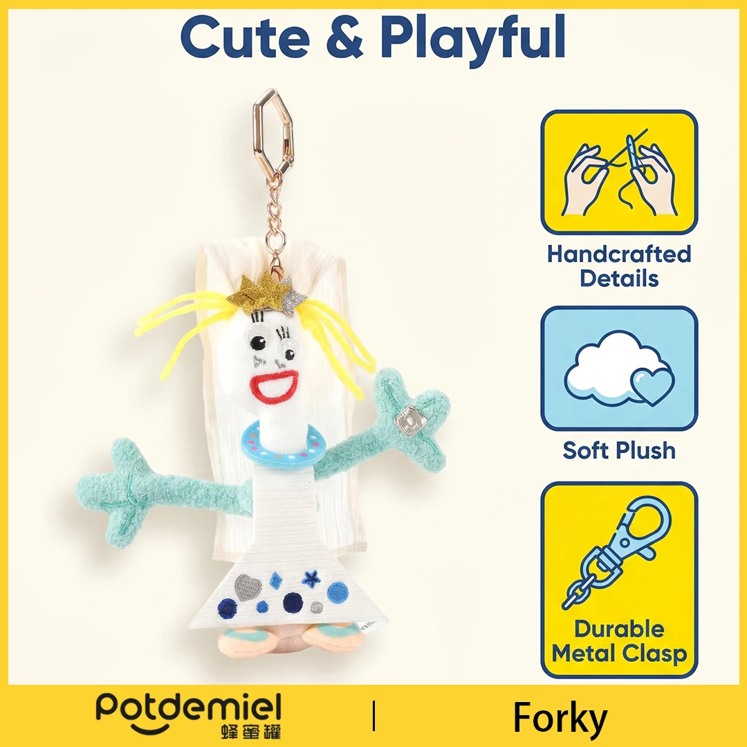 Potdemiel Disney Toy Story Llavero de Peluche de Karen, Muñeca de Dibujos Animados, Colgante para Teléfono, Anillo para Llaves, Regalo para Niños, Figura Coleccionable