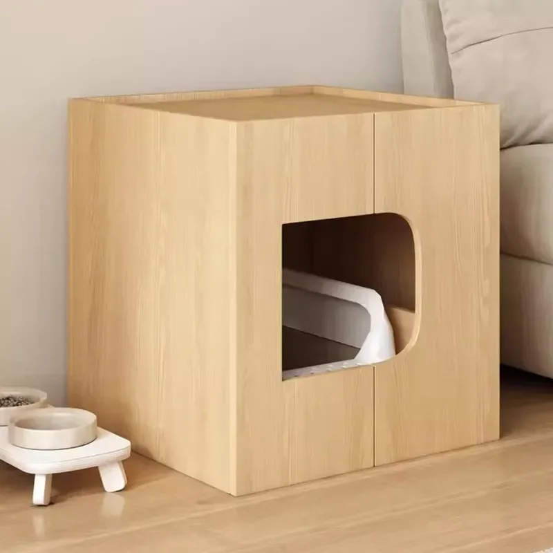 Hiding Stainless Steel Jewelry Defecation Litter Box Accessories Side Entrance Litter Box Automatische Kattenbak Household Items