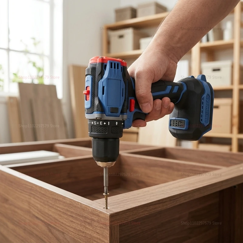 Brushless Electric Screwdriver 1/4 Inch 4000RPM Dual Speed Cordless Drill Battery for Home DIY Furniture Assembly and Repairs - view 5