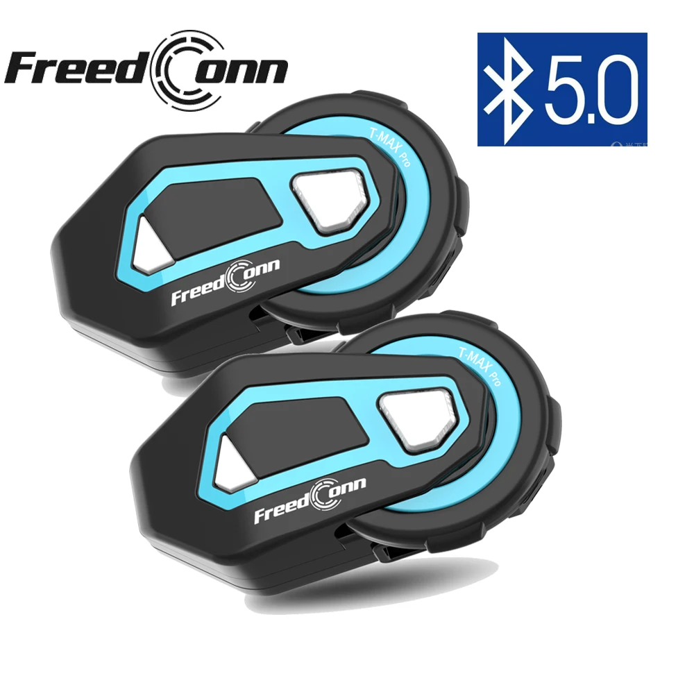 

Freedconn T Max Pro Motorcycle Helmet Bluetooth Intercom Headset 6 Riders BT 5.0 1200M FM Motor Interphone Communicator Earphone