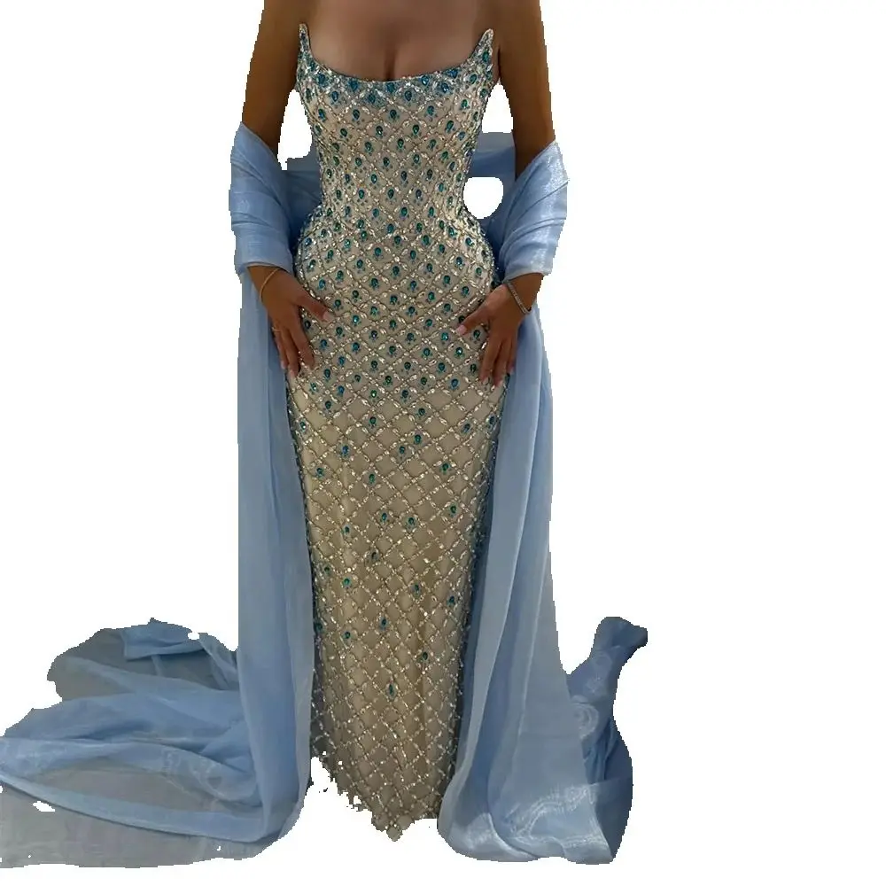 Meerjungfrau Ärmellose Vestido De Novia Exquisite Kristall Liebsten Brautkleider Angepasst Satin Brautkleider Für Frau Braut