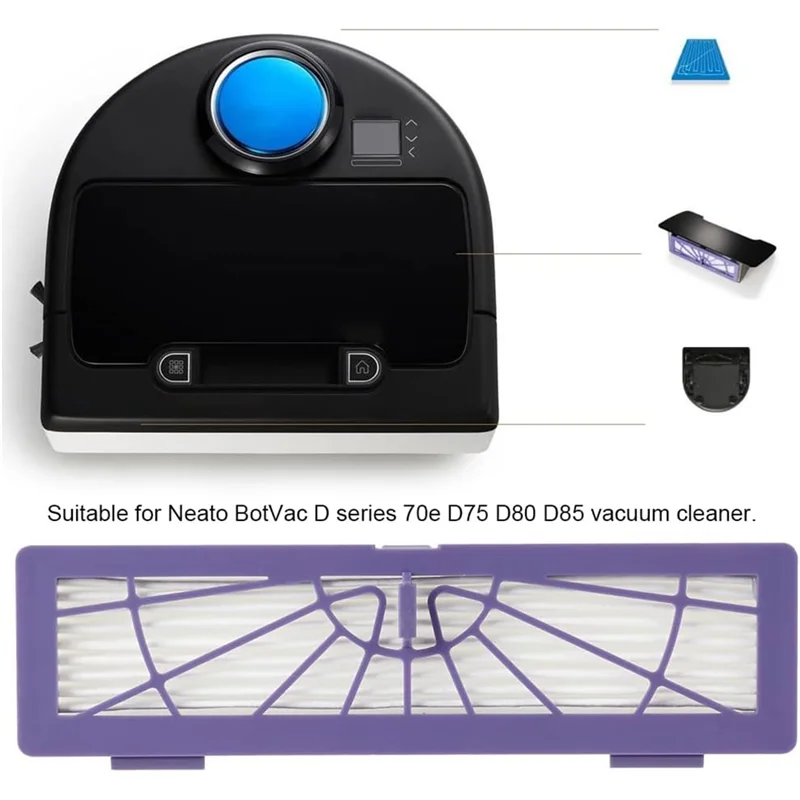 ABMH-Per Neato D3 D5 D70 D7 5 D80 70E D85 Forneato D3 D5 D70 D7 5 D80 70E D85 Spazzola Laterale Filtro Hepa Parti di Ricambio