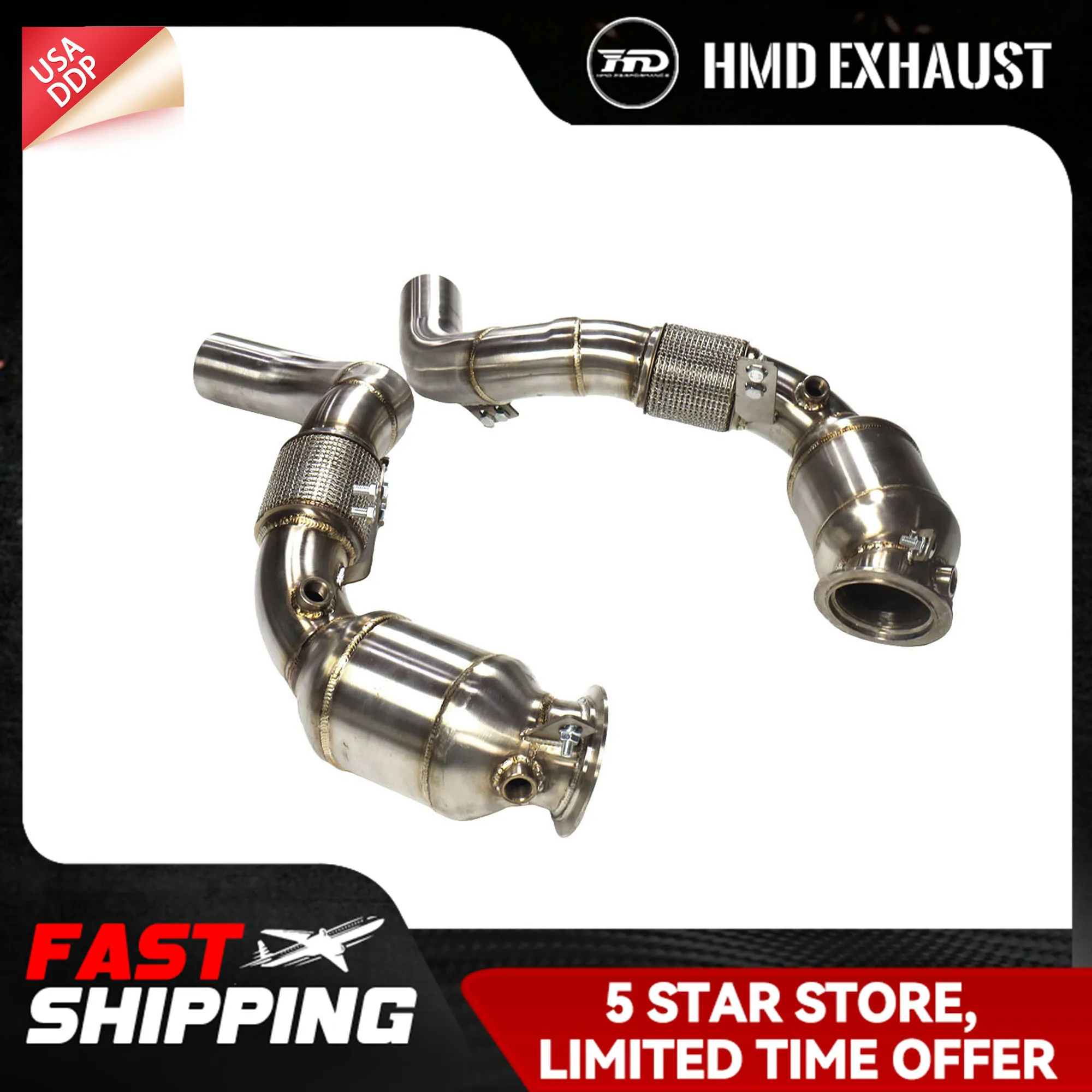 

Downpipe Exhaust system for BMW 550i G30 with Catalytic Converter/without cat Stainless steel High flow performance