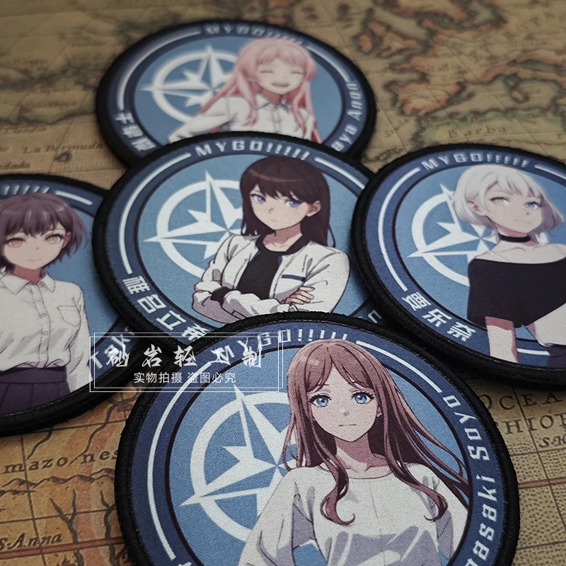 BanG Dream! It\'s MyGO!!!!! Patch Two-dimensional Anime Hook&Loop Morale Badges on Backpack DIY Decoration Sticker