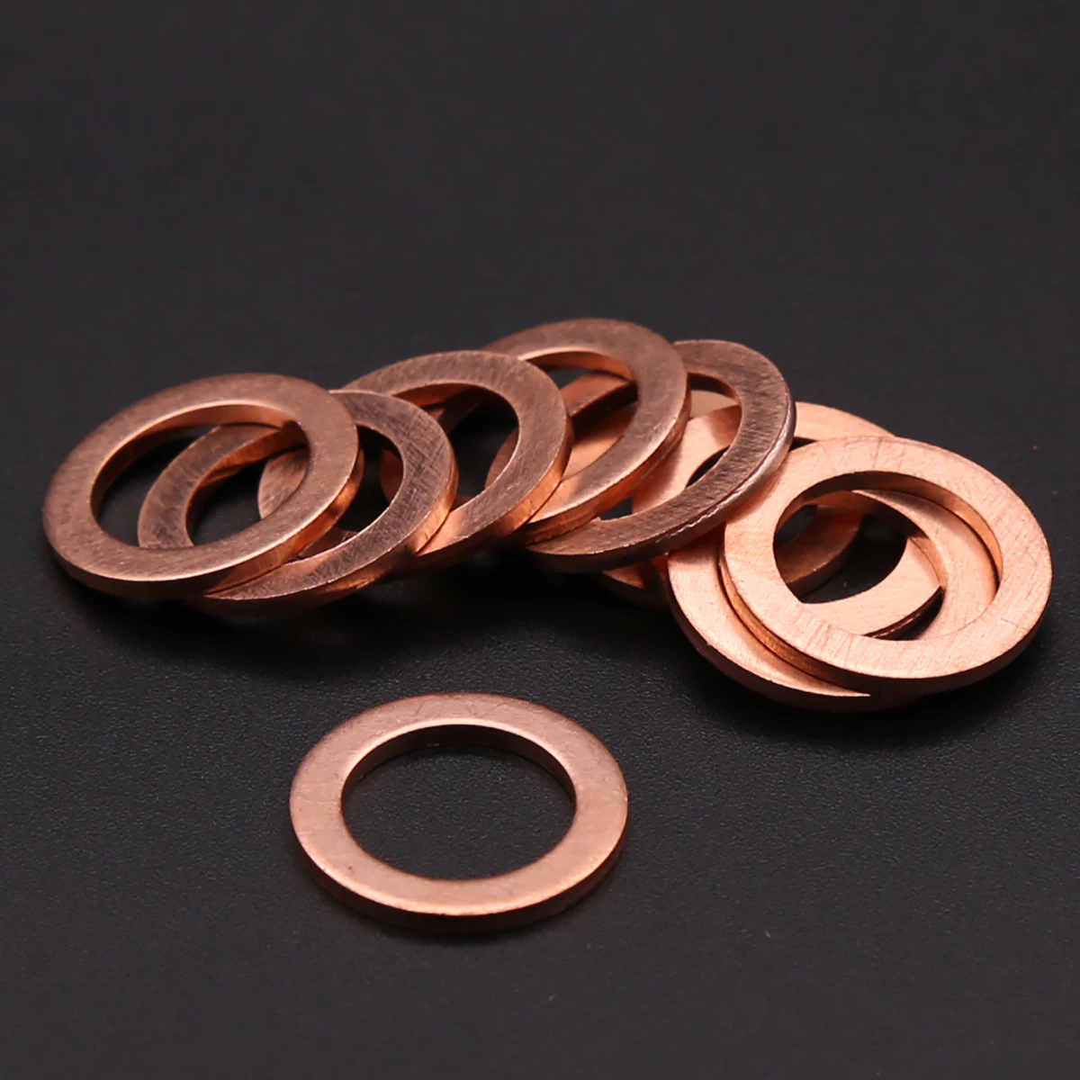 180Pcs Rood Koper Ringen Box Set Pakking Platte Ring Ringen M5 M6 M8 M10 M12 M14