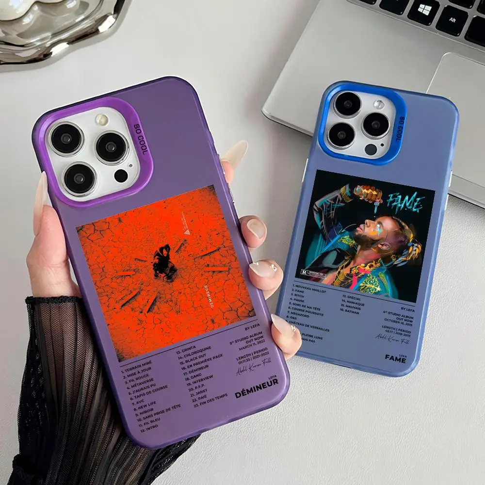 Funda para Teléfono del Cantante y Rapper L-Lefa, Funda Mate con Efecto Aurora Láser para iPhone 17 16 15 14 13 12 11 Pro Max Air, Carcasa Antigolpes