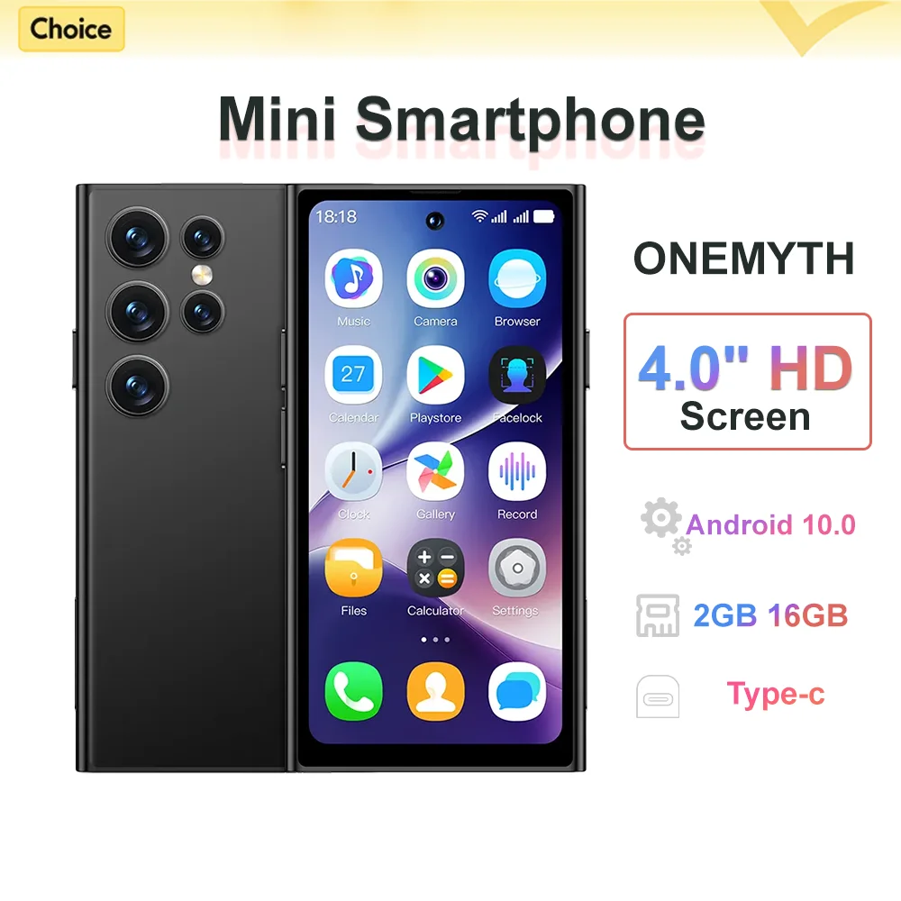 ONEMYTH S25 Pro Mini Smartphone 3G Network 4.0 Inch HD Display 2000mAh 2GB RAM 16GB ROM Android 8.1 Dual SIM With Play Store