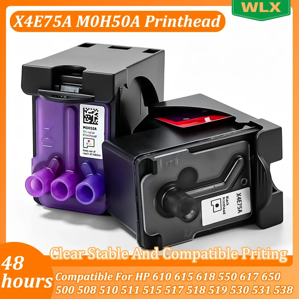 X4E75A M0H50A Printhead For HP 610 615 617 618 650 500 508 510 511 515 517 518 519 530 531 538 550-BK-Tricolor ink cartridge