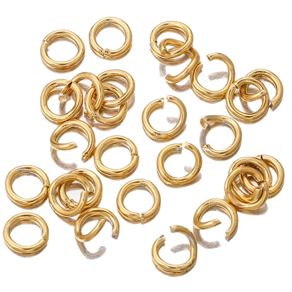 100pcs Lot 4 5 6 8 10mm Open Split Jump Rings Gold Stainless Steel Connectors for DIY Jewelry Making Findings Supplies Wholesale