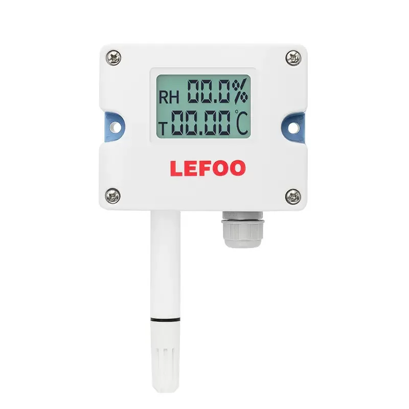 

LEFOO Wall mounted LFH10A 4-20MA/0-10V/RS485 Industrial grade T/H sensor has digital display transmitter