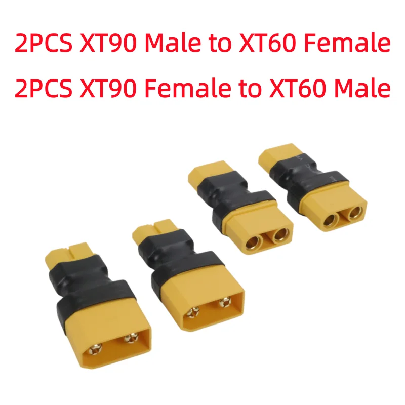4 Stück XT60 zu XT90 Adapter Stecker/Buchse Konvertierungsstecker für RC Lipo Akku Drohnenteile