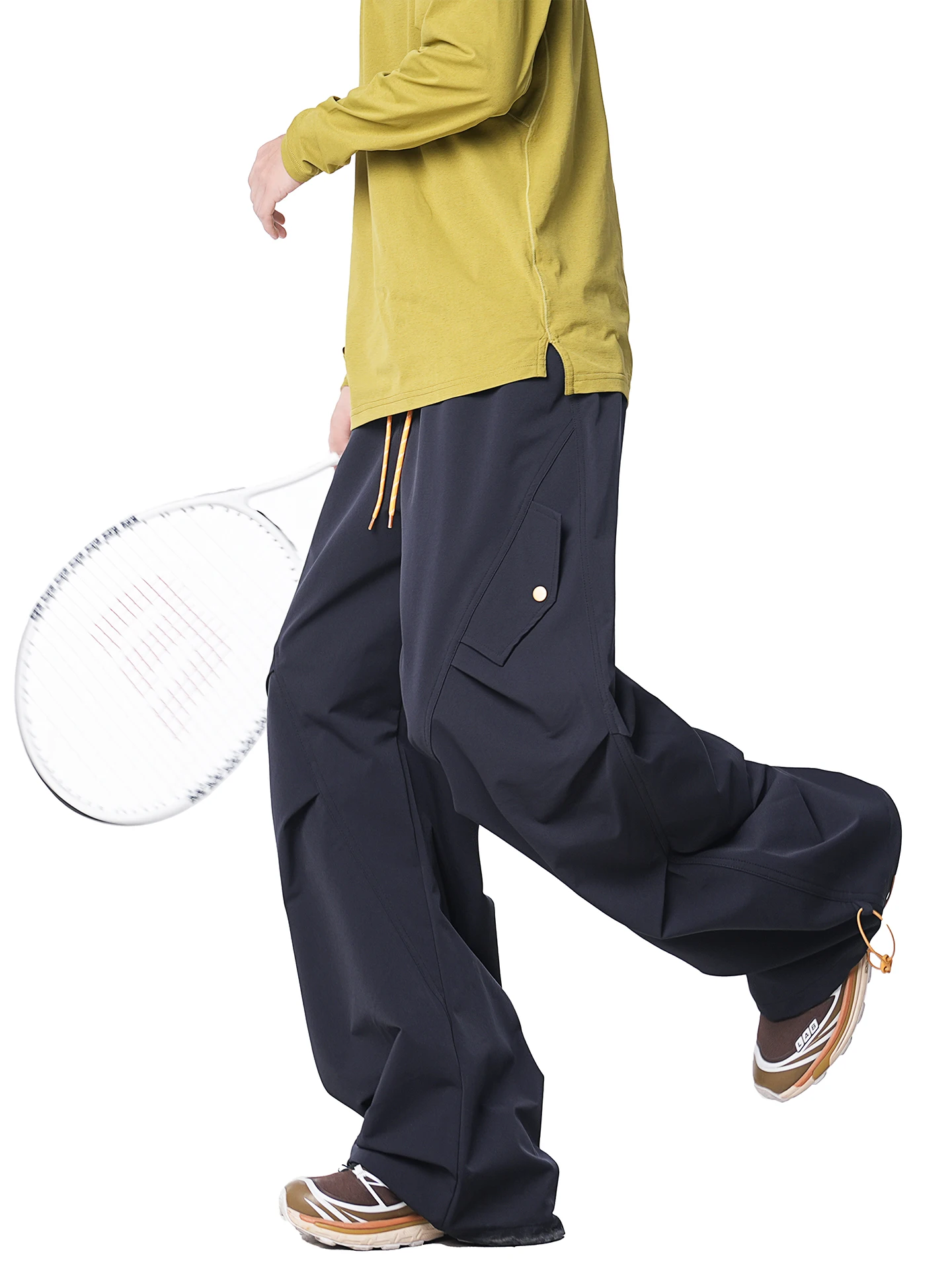 

Мужские свободные брюки карго прямого кроя для осени, модные уличные брюки для активного отдыха и альпинизма, широкие повседневные брюки