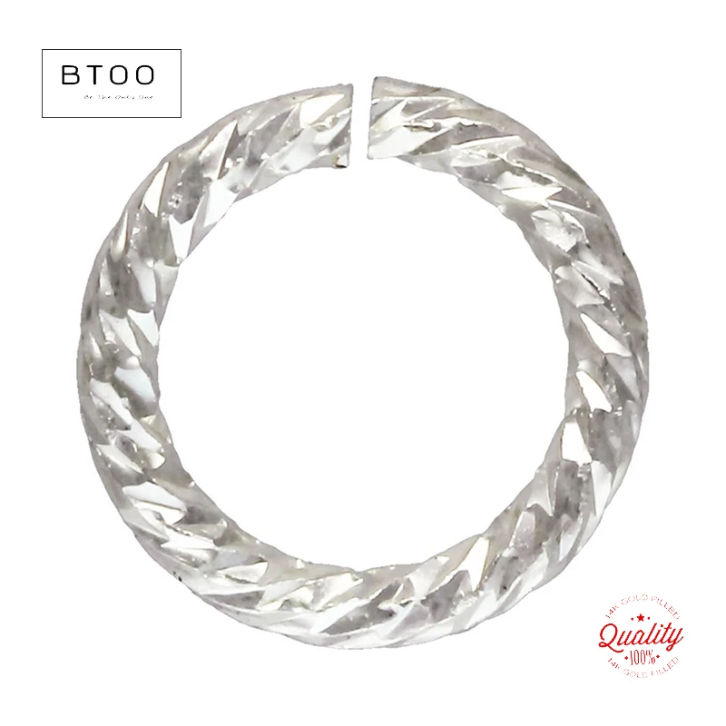 925 Sterling Silver Twist Jump Rings, Open Snap Close Sparkle Rings 4/5/6/6.8mm Strong Jewelry Findings Sparkle Jump Ring