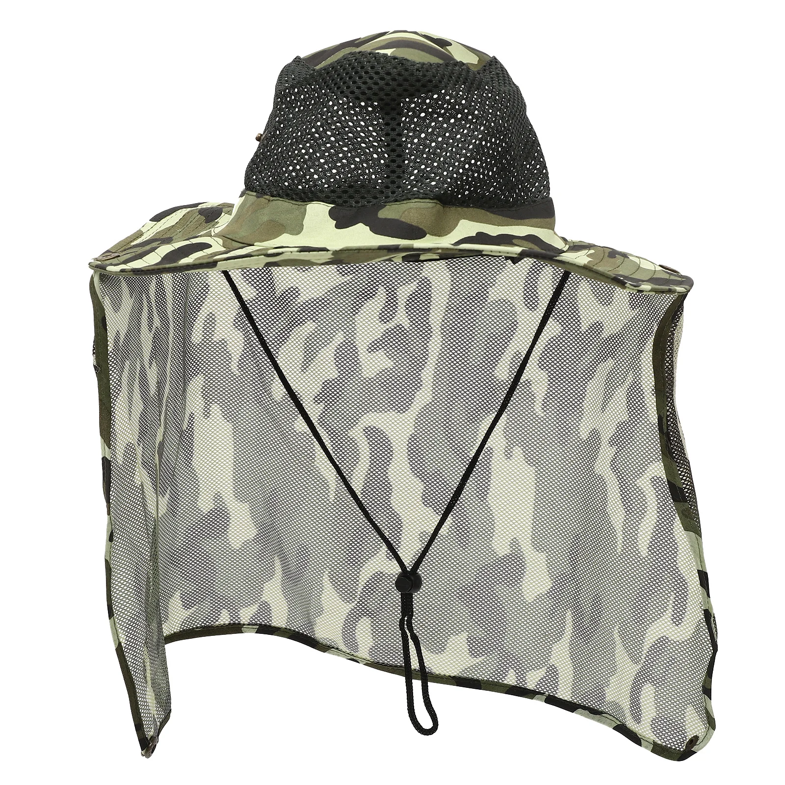 

Camouflage Mesh Hat Men Visor Hats Sun Shade Wide Brim Washable Summer Use Outdoor Sun Hat for Hiking Beach Camping Travel Gift