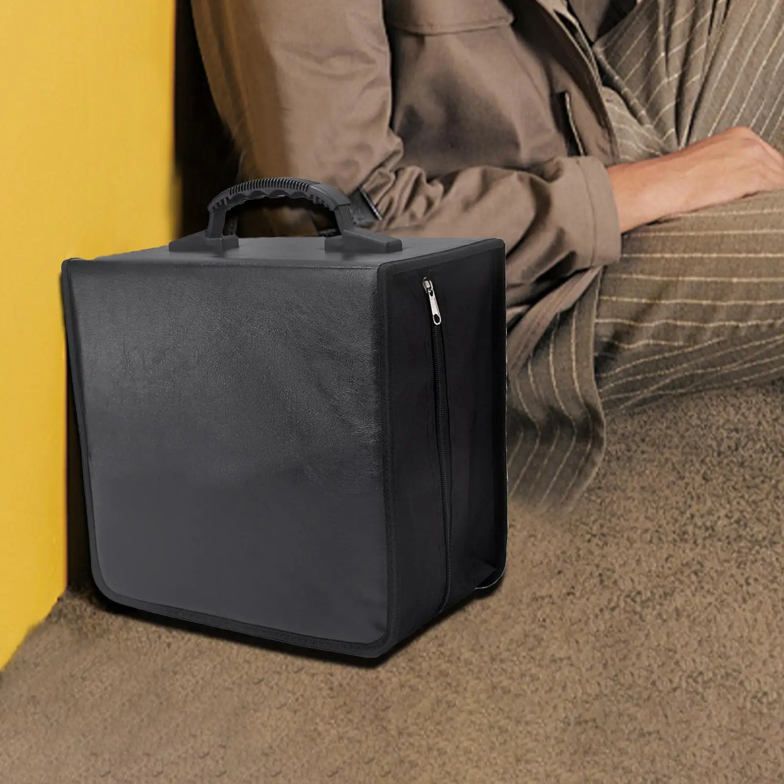 CD Case Zipper Closure Lightweight Vcd Discs Holder for Office Home Car