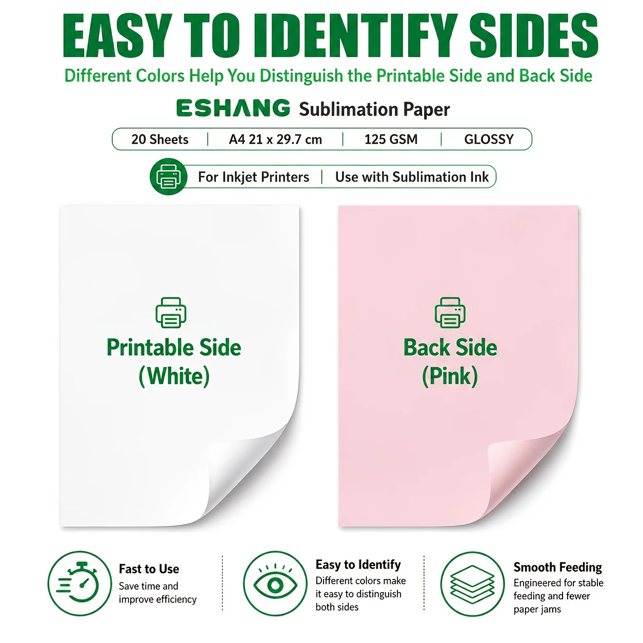 A4 Dye Sublimation Transfer Paper Roll Inkjet Compatible for Epson HP Canon Printer T Shirt Mug Craft DIY Printing Tag