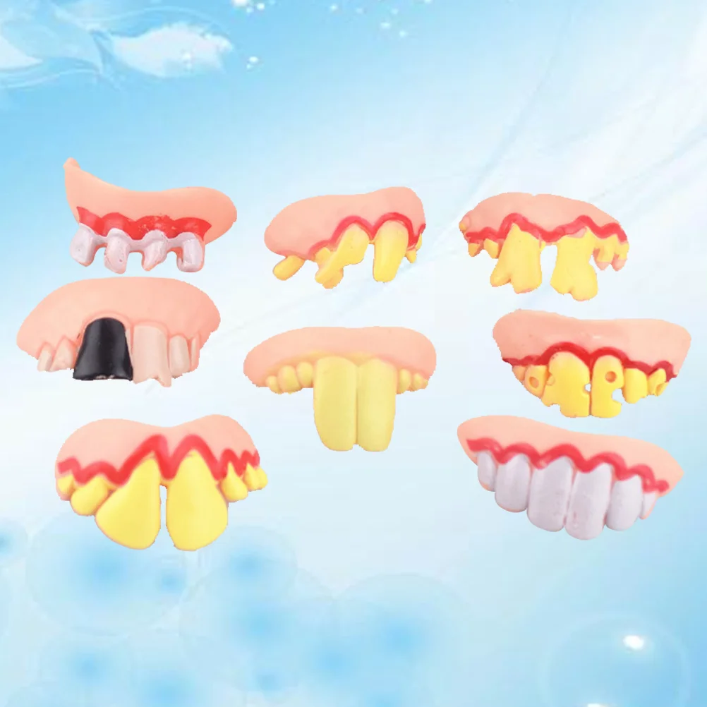 Tooth Halloween Costumes Fake Teeth Model Ugly Denture for Decorate False Child