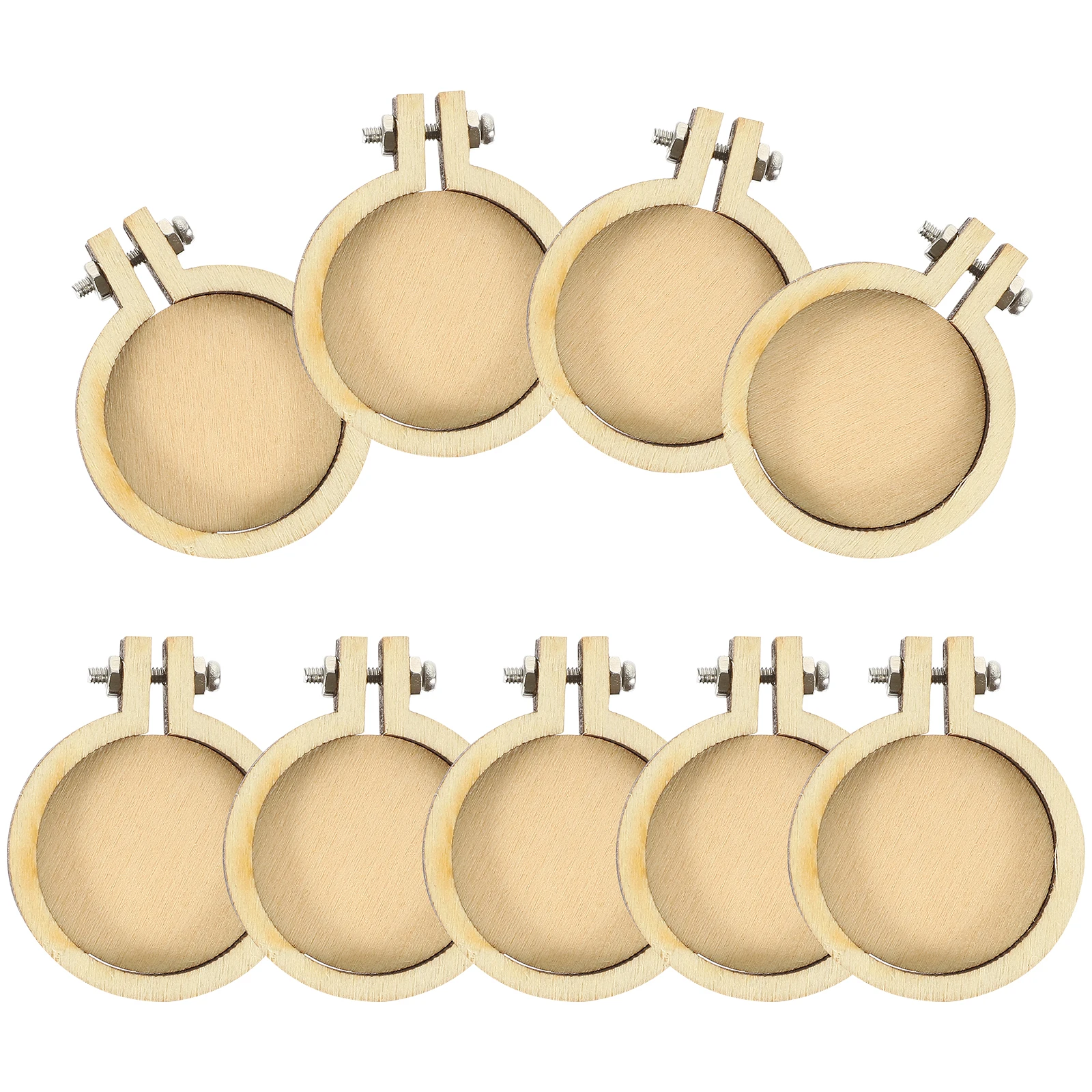 

12pcs Embroidery Hoops Wood DIY Pendant Craft Decorative Crossing Stitch Frames Laser Cut Oval 3x2 5cm Durable H work Jewelry