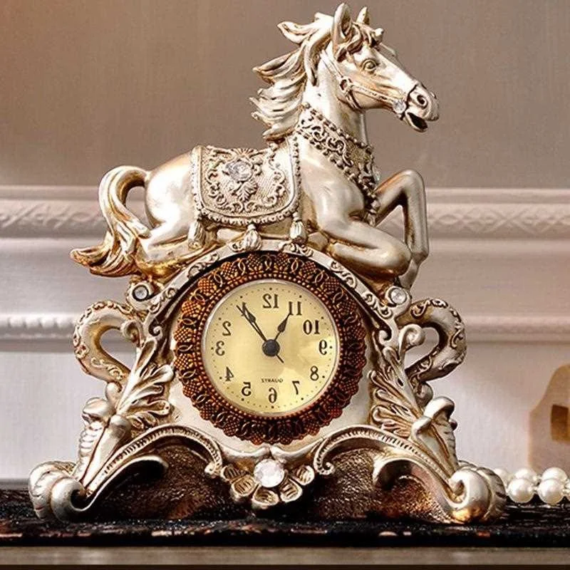 

CHRISTMAS DECORATIONS FOR HOME RICHES AND HORSES LIVING ROOM CLOCK CREATIVE PERSONALITY CLOCK ART