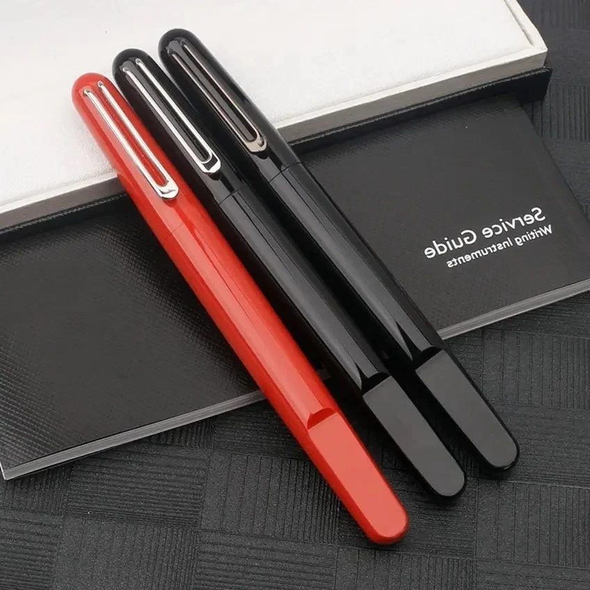

Quality M Collection Ultra Black Rollerball Signnature Pens Best Resin Fountain Pen with Magnetic Cap Cute Stationery