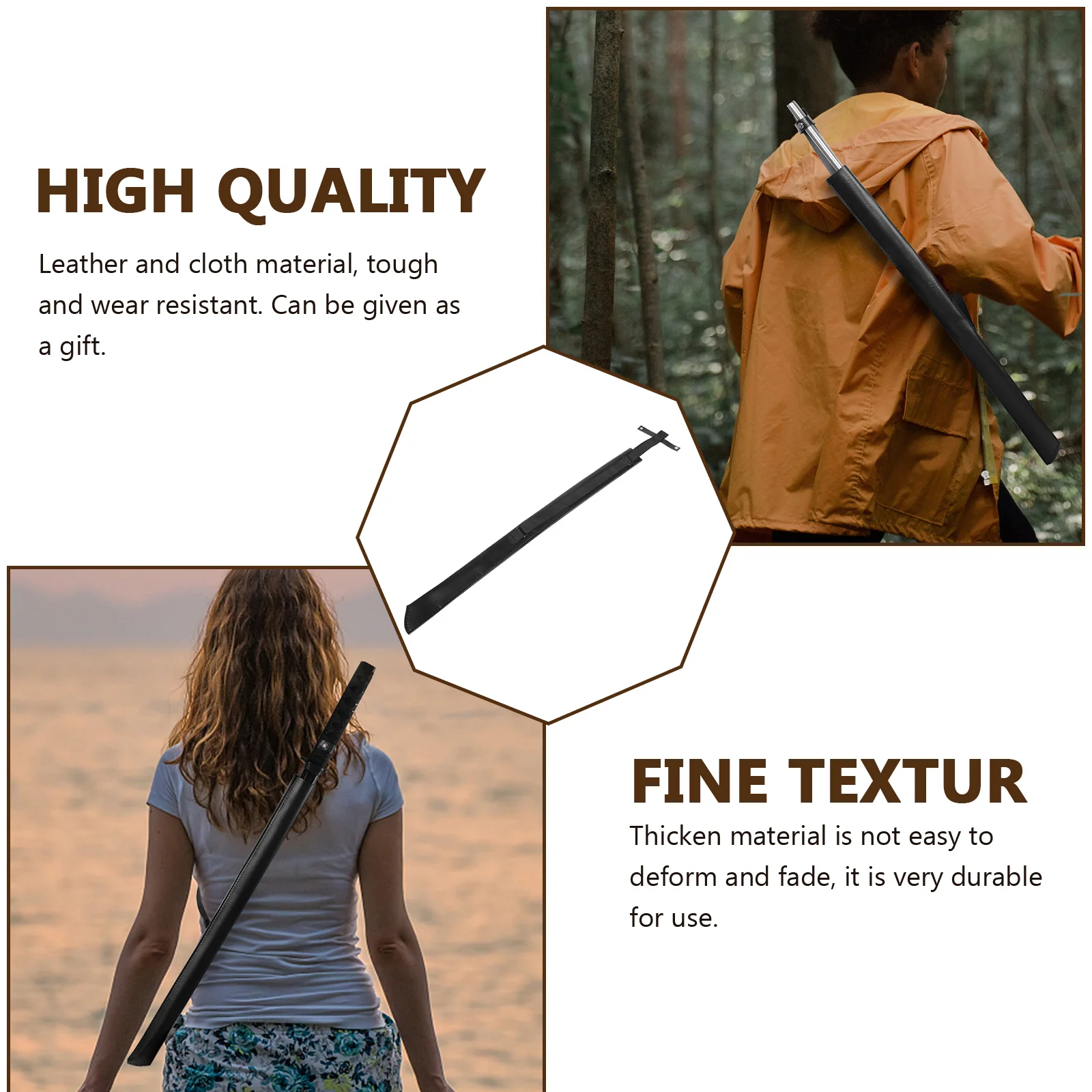 

Sword Storage Bag Adjustable Strap Waterproof Thickened Cloth Martial Arts Carry Case For Wood Swords