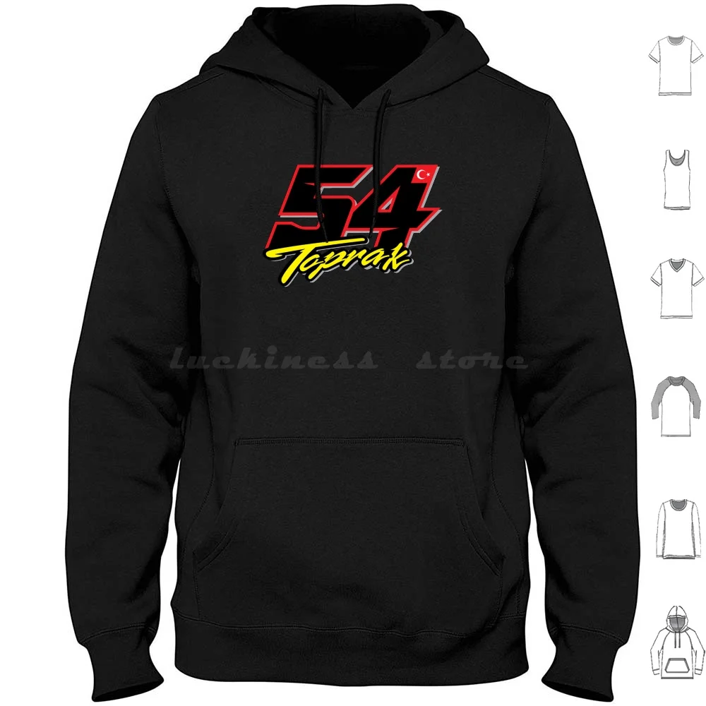 Toprak Razgatlioglu Number 54 Hoodies Long Sleeve World Superbike Helmet Motorbike Motorcycle Racing Racer Sports Bike