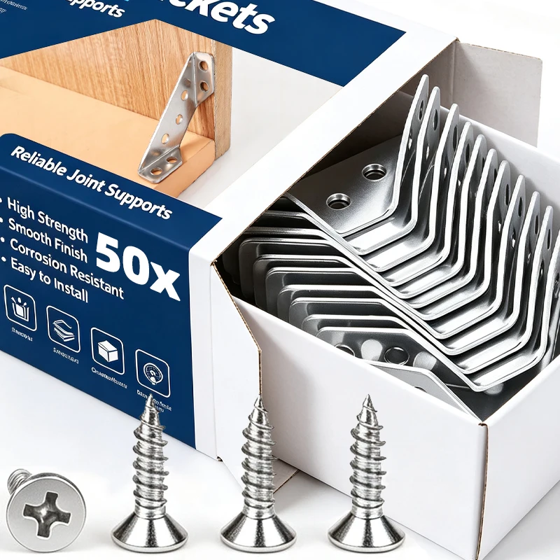 Wholesale Furniture Corner Bracket Bedframe Cabinet Drawer Chair Hardware Triangle Support Frame Fastener Connector Bracket