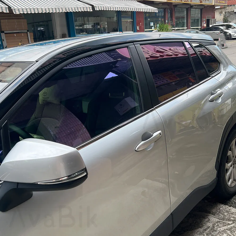 

52 см x 1/2/3 м солнечная пленка с защитой от ультрафиолета для бокового ветрового стекла автомобиля, фольга 71% Vlt, фиолетовая пленка-хамелеон, нано-керамическая оконная стеклянная пленка