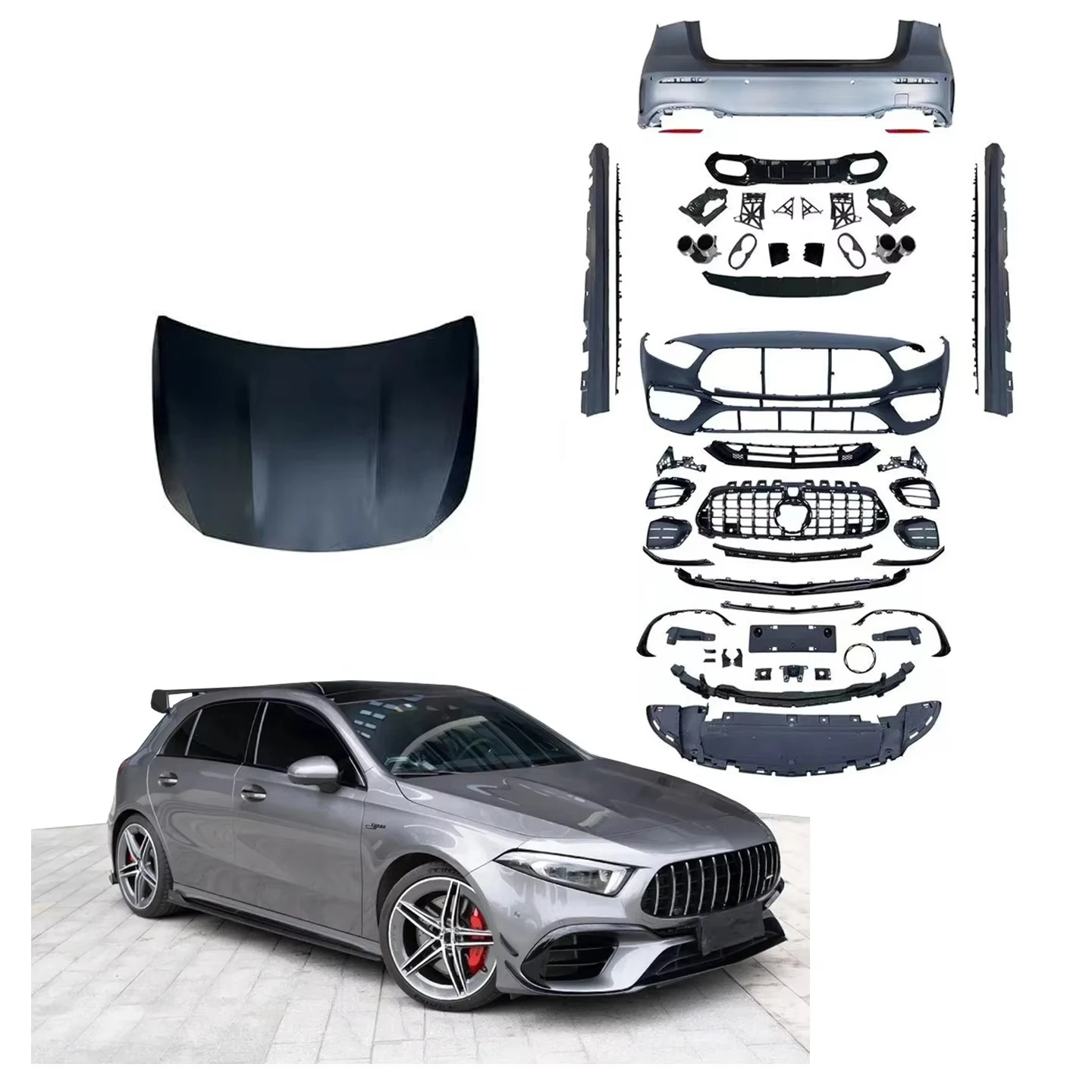 STLF W177 Upgrade and Renovation A45S AMGs Body Kit for Mercedess A-Class W177 2019-2023