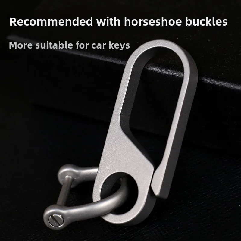 Personalized Creative Custom Automobile Hanging Ornament Belt Keychain Men Waist Hanging Titanium Alloy Keychain Pure Titanium H