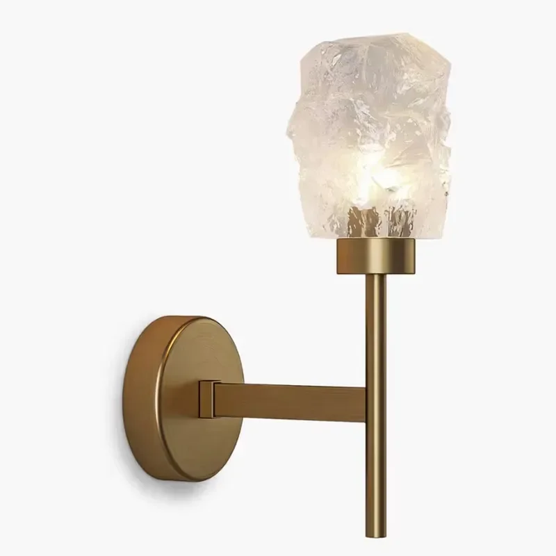 Modern Geometric Wall Sconce Gold LED Wall Lamp for Bedroom Living Room Hotel Corridor Decor