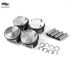 4 Car Pistons&Rings Set Φ82mm for 1.8L Mercedes-Benz W203 W204 A209 C200K M271 2710306617 2710300024 N000000000936 N073130020100