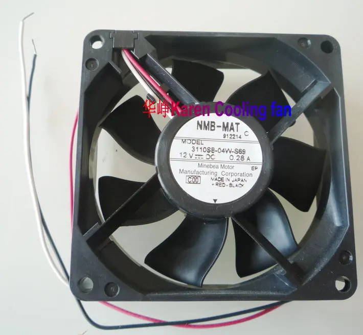 NMB 8CM 3110SB-04W-S69 8025 12v 0.28a 2wire colling fan